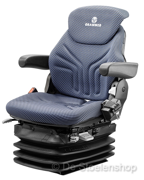 Grammer Maximo L luchtgeveerde stoel stof blauw-zwart