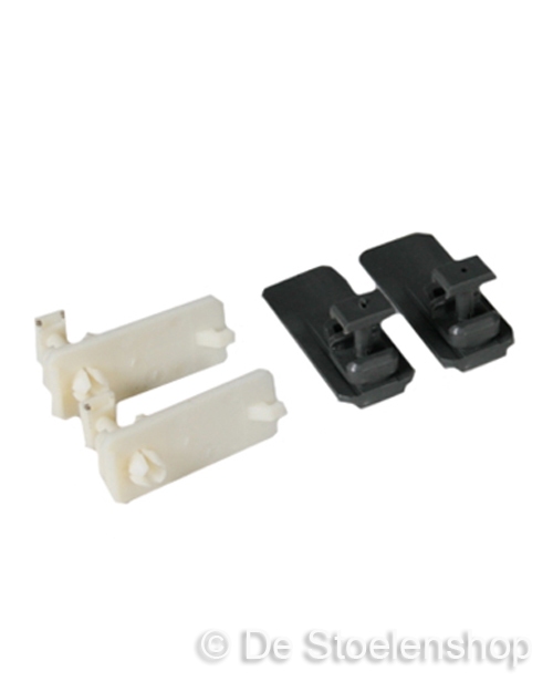 Zitblikgeleiders met aanslag tbv ISRI stoelen (set 4 stuks)