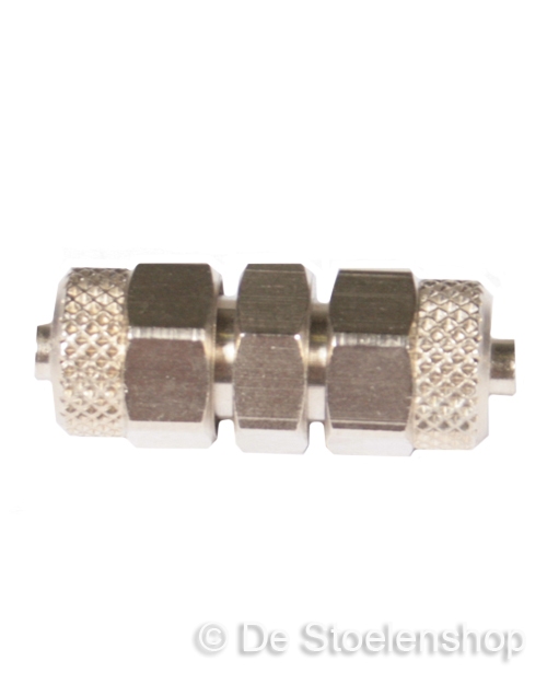 Opsteek koppeling rechte verbinding 6 mm