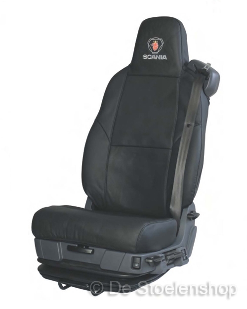 Hoesset Logo Scania R va07/13 Premium echt leder zwart
