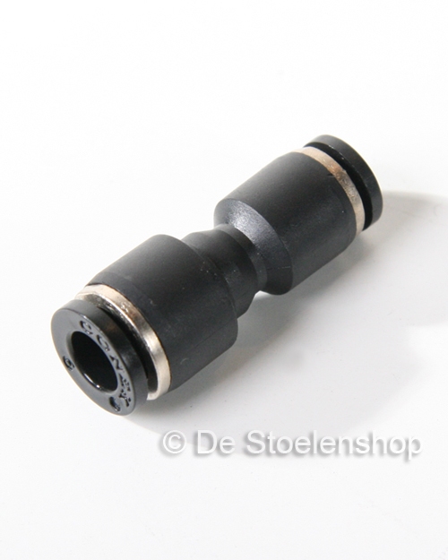 Push-in verloopkoppeling voor luchtslang 4 mm. naar 6 mm.