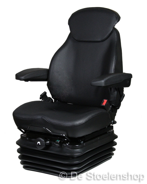 KAB mechanisch geveerde stoel 83/E1  PVC zwart geperforeerd