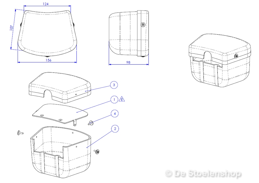 Armleuning Sittab Armflex GF rechts met Joystickhouder