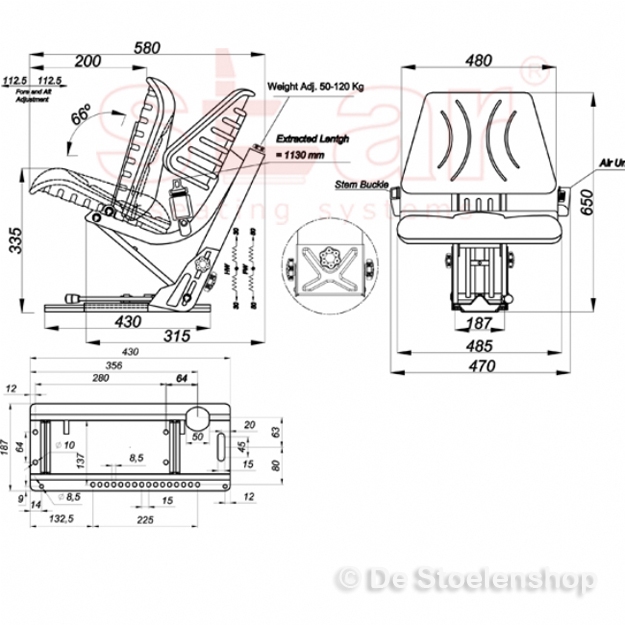 Deutz - STAR tractorstoel MS44/1 KHD - ST13DS05