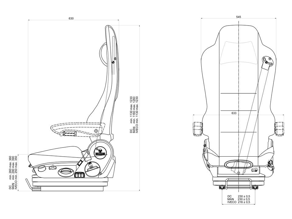 Grammer Kingman comfort luchtgeveerd  MERCEDES ACTROS MPII