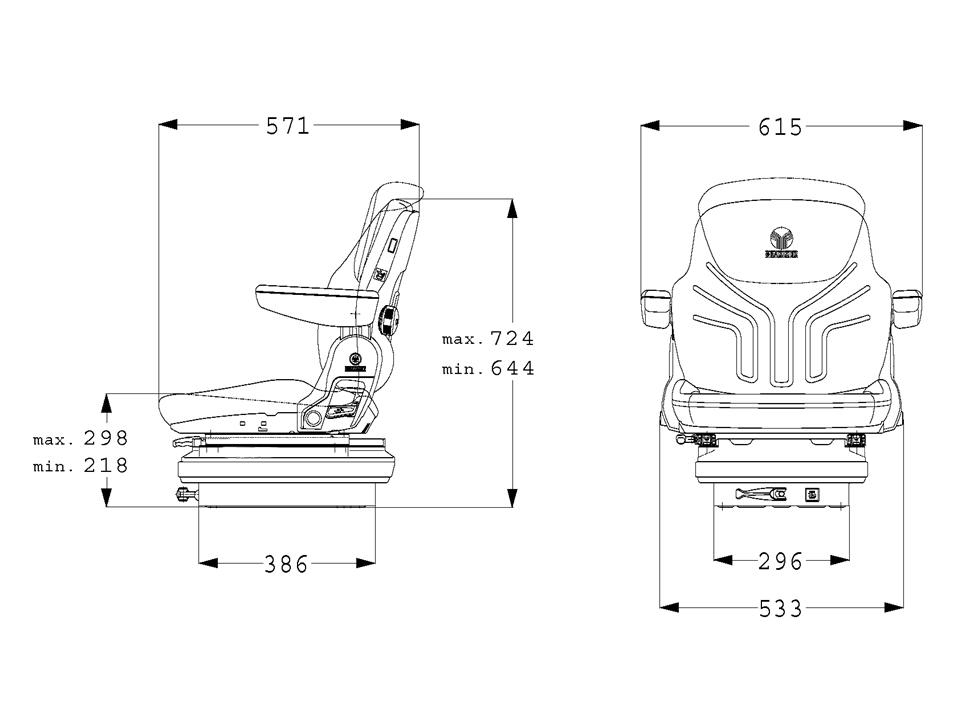 Grammer tractorstoel Maximo M Comfort PVC