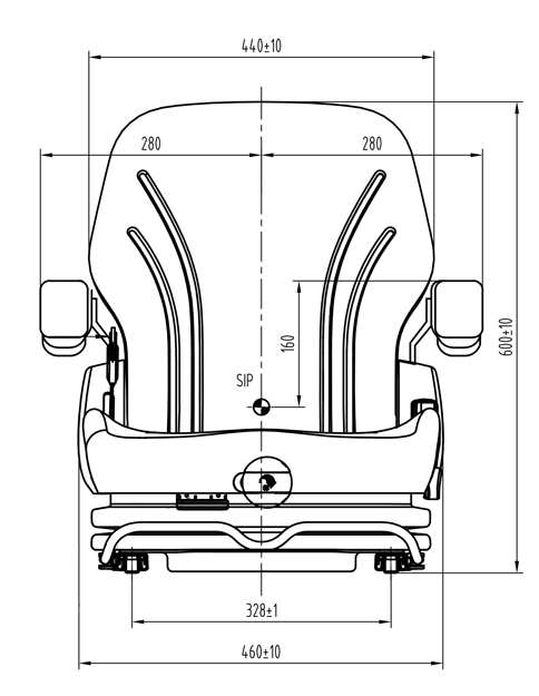 Heftruckstoel US MGV35G PVC met stoelschakelaar