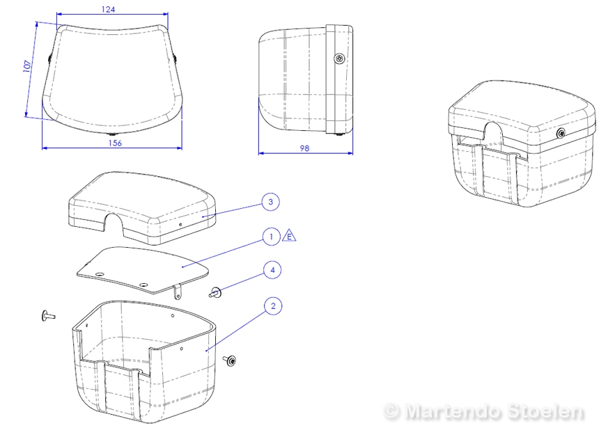 Joystickhouder / Joystick box Sittab voor oa Armflex GF