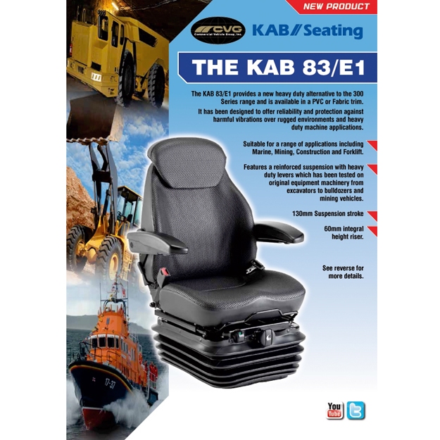 KAB mechanisch geveerde stoel 83/E1  stof storm / antraciet