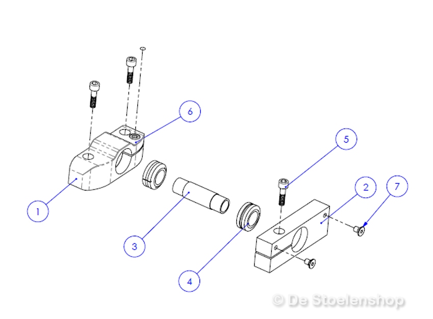 Montagesteun voor Joystickhouder / Joystick box Sittab