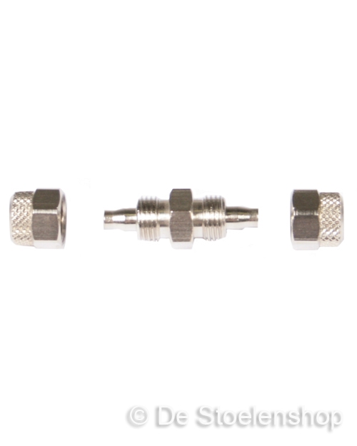Opsteek koppeling rechte verbinding 6 mm