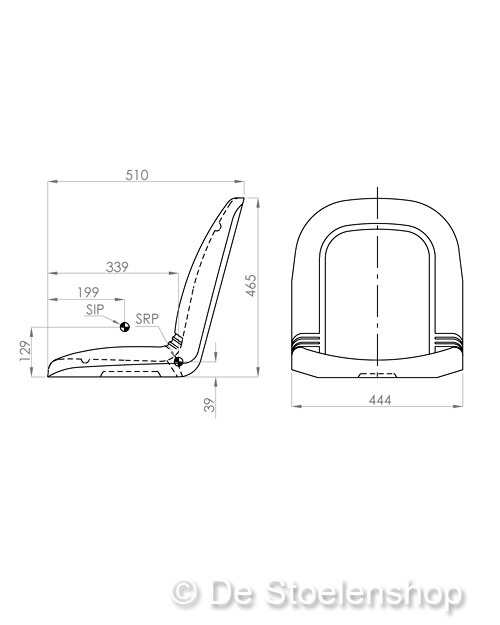 Seat kuip PUR met langsverstelling INI061