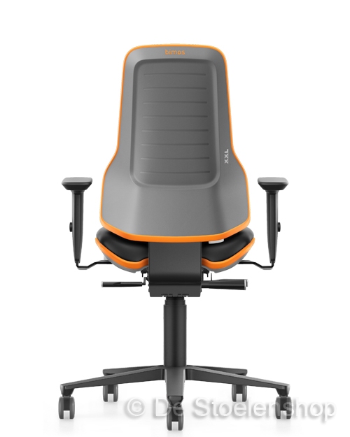 Werkplaatsstoel Bimos Neon XXL synchroontechniek met wielen
