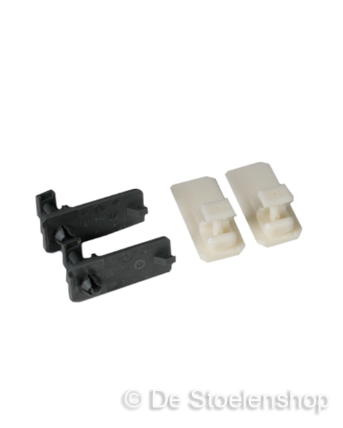 Zitblikgeleiders met aanslag tbv ISRI stoelen (set 4 stuks)
