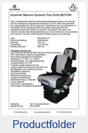 AG1323523 Grammer Maximo Dynamic Plus DUALMOTION stof Grammer Dessin luchtgeveerd MSG95AL-741