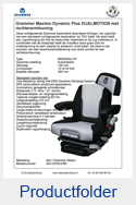 AG1323523RA Grammer Maximo Dynamic Plus DUALMOTION met rechterarmleuning stof Grammer Dessin luchtgeveerd MSG95AL-741