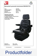 Productfolder E85H90 PVC United Seats tractorstoel