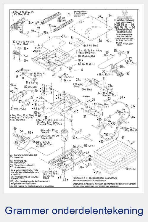 Grammer onderdelentekening